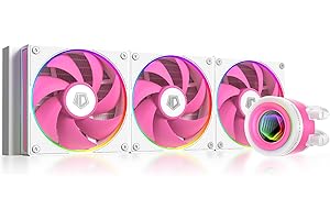 ID-COOLING FX360 INF PINK Edition 360mm Liquid CPU Cooler, AIO Cooler with ARGB Infinity Mirror Effect, 3x120mm Daisy-chained Fans Low-noise Operating 29.9dB(A) Max., Intel & AMD Compatible