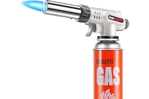FunOwlet,Butane Torch Kitchen Blow Lighter, Culinary Torches Head Professional Chef Cooking Adjustable Flame For Sous Vide, Creme Brulee, Baking, BBQ (Butane Gas Not Included)