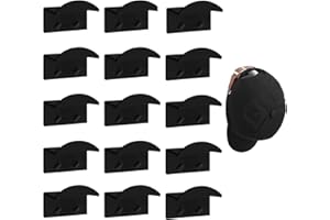 FYting Cap Rack 15 Pcs Hat Rack for Wall Hat Hanger Cap Hanger Self Adhesive for Wall Baseball Cap Storage Baseball Cap Holder Minimalist Hat Rack Hanging Hat Scarf for Wall Door(Black)