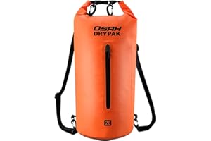 OSAH DRYPAK Dry Bag Wasserdichter Packsack 5L 10L 15L 20L 30L wasserdichte Tasche Sack Beutel Lang Schulter Verstellbarer Schultergurt für Kajak Boot Angeln Rafting Schwimmen Wassersport Treiben