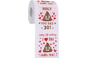 AOZITA 30th Birthday Gifts for Men Women, Happy Prank Toilet Paper, 30th Birthday Decorations, Party Supplies, Funny Gag Gifts Novelty Bday Present for Friends, 380 Sheets & 3 Layers