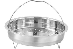 Gralara Griglia per Cottura a Vapore con cestello per Cottura a Vapore in Acciaio Inossidabile, con Maniglia, Utensili a Vapore con Inserto per Cottura a, 24 cm