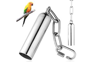HPIANO Edelstahl-Glocke Spielzeug für Papageien 2 Stück, Edelstahl Glockenspielzeug mit süßem Klang für Vogel Papagei Ara afrikanische Graus Kakadusittich Nymphensittiche