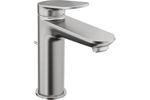 Duravit WA1020001070 Wave Robinet de lavabo, Acier Inoxydable brossé