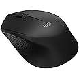 Logitech M280 Wireless Mouse, 2.4 GHz with USB Nano Receiver, 1000 DPI Optical Tracking, 3 Buttons, 18 Month Battery, Compatible with PC, Mac, Laptop, Chromebook - Black