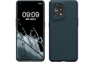 kwmobile Carcasa Compatible con OPPO Find X5 (5G) Funda - Case TPU y Silicona antigolpes - Apto Carga inalámbrica - Pizarra Oscura
