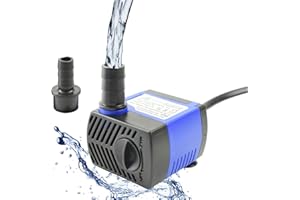 Conquerall CHA-280 100GPH 400L/H AC 220V Pompa sommergibile 5W Mini pompa 2,13 piedi di altezza per acquari, fontane da tavolo, stagni interni ed esterni, sistemi idroponici e fontane