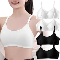 WOKICOR 4 Packs Mädchen Sport BHS Teens Unterwäsche Mädchen ...