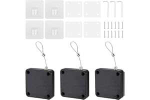 CHENYU 3Piezas Cierrapuertas Automático 500g Cierrapuertas sin Perforaciones, Adecuado para todo tipo de puertas de aluminio, puertas de madera y puertas de frigoríficos.