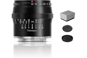 TTArtisan 50mm F1.2 APS-C Manual Focus Lens MFT Olympus/Lumix Mount Cameras M43 Like EPM1 EPM2 EPL1 EPL2 EPL3 EPL5 EPL6 EPL7 EPL8 EPL9 E-P1 E-P2 E-P3 E-P5 E-P6 E-M1 E-M5 E-M10 E-M10II E-M10III Pen-F