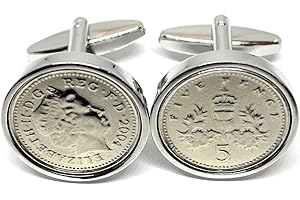 OCC OLD COIN CUFFLINKS Premium HT 2004 21st wedding Anniversary 22 year birthday/Anniversary 2004 Coin cufflinks