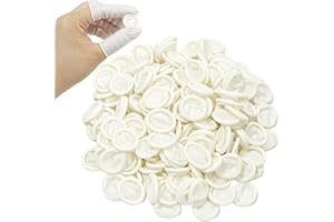 EuAcesry Fingerlinge Antistatisch, 200 Stück Fingerschutz aus Latex, Gummi Fingerlinge, Latex Finger Cot für Kosmetik, Medizin, Schönheit, Elektronik, Malerei, Schmuck