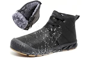 MIFAWA Winterschuhe Herren Schneestiefel Winterstiefel Warm Gefüttert Kurzschaft Stiefel Wasserdicht Leicht Winter Outdoor Barfußschuhe Bequem Rutschfeste Schnürsenkel Schneeschuhe 40-46EU