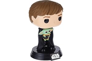 Funko Pop! Star Wars: The Mandalorian - Luke Skywalker with Grogu (The Child, Baby Yoda) - Figura de Vinilo Coleccionable - Idea de Regalo- Mercancia Oficial - Juguetes para Niños y Adultos - TV Fans