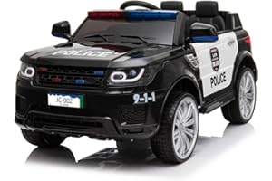 EPIC PLAY LTD Epic Play Kids Police 4x4 Off Road Jeep Sport Style Roader 12v Electric / Battery Ride On Car Black