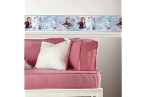 RoomMates Selbstklebende Bordüre Frozen 2 – Die Eiskönigin II (Weiß / Blau, 118 cm x 3 cm, 15 qm)