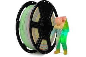 FLASHFORGE Glow in The Dark Rapid PLA Filament 1.75mm, Luminous Melody Fast Color Change Multicolored Rainbow Filament, Max 500mm/s High-Speed Printing, High Brightness and Long-lasting Glowing Effect