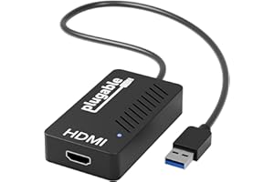 Plugable USB 3.0 to HDMI Video Graphics Adapter – DisplayLink Certified for Multiple Monitors up to 2560x1440 – External USB to HDMI Adapter Compatible with Windows 11, 10, 7, XP, and macOS