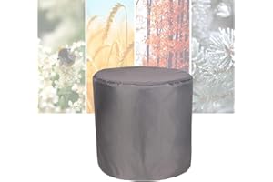 ATYUJKB Housse Salon de Jardin Exterieur Impermeable 60x60cm, 420D Housse de Table Ronde, Housse de Protection Table, Robuste Oxford Tissu pour Ronde Table Chaise Meubles