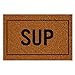 Produktbild YiYiDoormat Sup Fußmatte für den Eingangsbereich, Rutschfest, lustig, für Innen- und Außenbereich, Vliesstoff 30"(L) x 18"(W) schwarz