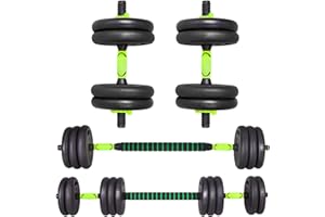 ALLINLIFE Mancuernas Ajustables, 10-15KG Pesas y Mancuernas con Barra Conexion y Agarre Antideslizante, Doble Roscas para Seguridad, Juego de Mancuernas, Pesas Ajustables para Fitness Gimnasio en Casa
