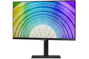 Samsung LS24A600UCUXEN - Monitor profesional de 24" QHD (2560 x 1440, IPS, 5ms, Flicker free, AMD FreeSync, 16:9, Ajustable en altura, inclinación, giro y pivote, HDMI, HDR10 & USB C), Negro