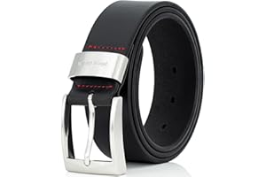 Pierre Cardin Gürtel Herren, Premium Echtleder-Gürtel Herren 40 mm breit, Echtleder Herrengürtel aus Vollrindleder