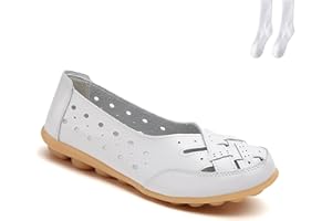 WIWIDANG Orthopedic Loafers for Women, Orthopedic Loafers in Breathable Leather, Women's Orthopedic Shoes Sandals