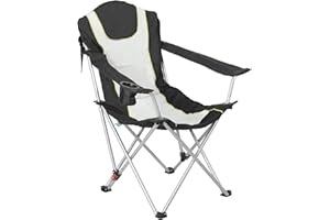 Homecall Silla Plegable, Negro y Plata