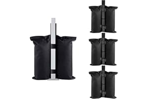 Xmart Sandsäcke Sandsäcke für Pavillon Hochwertige Pavillon Gewichte 4er Set Hergestellt Aus 600d-Oxford-Stoff Pavillon Gewichte Geeignet für Zelte Pavillons und Sonnenschirme(Schwarz)