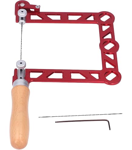 Scie à Frettes Knew Concepts Pour Menuisier Et Bijoutier - 12,7 Cm (5") - Ultra-légère (147g), Tension Rapide De La Lame, Lame 15 TPI #7 Incluse