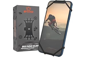 Byking Bike Phone Holder, 4.5"-6.7" Phone Holder For Bike Scooter Golf Pram, Bike Phone Mount for bicycle 360° Rotatable Bike Mobile Phone Holder Bike, Iphone Holder For Bike, cycle phone holder.
