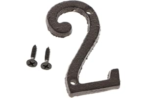 B Blesiya Plaque pour Numéro de Maison en Fer Forgé Antique - Numéro 2