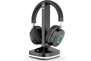 EARBAY Wireless Headphones for TV, Wireless TV Headphones for Seniors with Transmitter Charging Station, No Audio Delay, Bluetooth 5.4, Over-Ear Headphones with 3 Audio Modes, Gift for Parents/Elderly