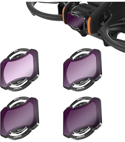 Set Filtri ND Per DJI Avata 2 - ND8/ND16/ND32/ND64 In Alluminio Per Video Professionali