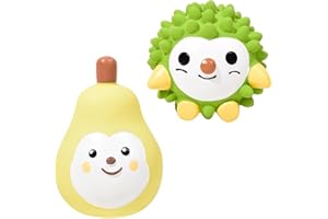 DiiWmme 2 giocattoli in gomma per cani, squawking in lattice, per cani di piccola taglia, morbidi e rimbalzanti, palla interattiva per la pulizia dei denti e gli esercizi di caccia (B)