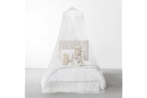 JJOnlineStore - White Dome Mosquito Mesh Net - Travel Mosquito Net Bed Canopy for Single/Twin Size Beds, Hammocks Cribs – Great for Indoor/Outdoor, Camping, Easy Setup (60 * 250 * 800)