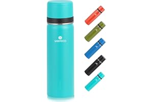 SANTECO Borraccia Termica, Termos Caffè in Acciaio Inox Doppia Mantiene le bevande fredde per 24 ore e calde per 12 ore, Bottiglia thermos a prova di perdite, senza BPA(Verde Giungla, 1000ML)