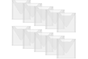 Briartw 10 Pack 4.75'' Square Clear Storage Pockets Resealable Plastic Bags Storage Envelope for Cutting Dies Stencil Album Stamp Crafts DIY Scrapbooking Paper Card Craft Cutting Dies Card Storage