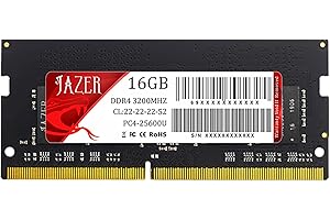 JAZER RAM DDR4 16Go 3200MHz SODIMM CL22, Mémoire pour Ordinateur Portable, Mini PC, 260-Pin Haute Performance Mémoire pour Ordinateur Portable, Notebook, MacBook,Mini PC