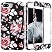 Produktbild Bakacase iPhone 7 Plus Hülle Panzerglas, 3D Blumenmuster Handyhülle TPU Silikon Case Schutzhülle mit Panzerglas für iPhone 7 Plus/8 Plus 5,5" Full Body Komplettschutz Handyhülle
