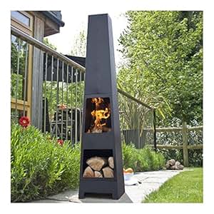 La Hacienda Terrassenofen/ -heizung mit Holzspeicher aus Stahl, 150 cm