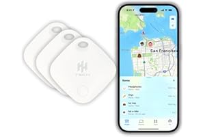 HH-TECH Smart Tag (Pack 3) For Apple iOS Devices, Key Finder, Item Finder, Replaceable Battery, Easily Track Your Wallet, Bag, Suitcase, and More Worldwide with the iPhone Find My App