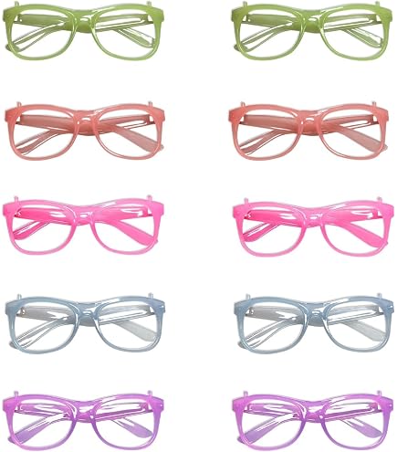 Kit 18 Pièces UV KARLOR – 10 Lunettes Fluores + 4 Bracelets Néon + 4 Colliers Lumineux Pour Fête Lumière Noire