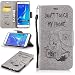 Produktbild LMAZWUFULM Hülle für Samsung Galaxy J5 DUOS/ J510F 2016 5,2 Zoll PU Leder Magnetverschluss Brieftasche Lederhülle Wütend Cartoon Kettensäge Bär Geprägte Design von Book style mit Stent-Funktion und Karten Slot Ledertasche Flip Cover für Samsung Galaxy J5 DUOS/ J510F 2016 (5,2 Zoll) Grau