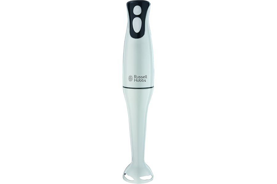 Russell Hobbs Food Collection Electric Hand Blender, 2 Speeds and Pulse Technology, Detachable blending leg for easy cleaning, Stainless steel blades, 200W, 22241