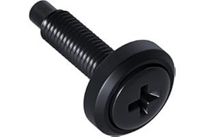 ECHOGEAR Rack Mount Screws 100 Pack - 10/32 Steel Screws With Attached Nylon Washers & Pilot Point Heads - Made To Use With Network Racks, Enclosures, & Cabinets