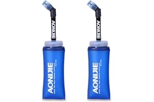 TRIWONDER Soft Flask TPU Botella de Hidratación Plegable Sin Fugas Bolsa para Mochila de Hidratación Cinturón Correr Ciclismo