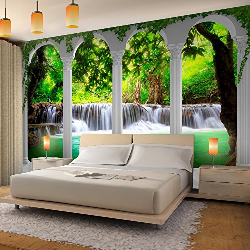 Fototapete Wasserfall 308 x 220 cm – Vliestapete – Wandtapete – Vlies Phototapete – Wand – Wandbilder XXL – !!! 100% MADE IN GERMANY !!! Runa Tapete 9030010b - 3