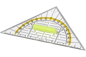 Lamkrtlp Squadra Goniometro,Squadra Geometrica in Plastica per Studenti, Progettisti ecc (Trasparente)